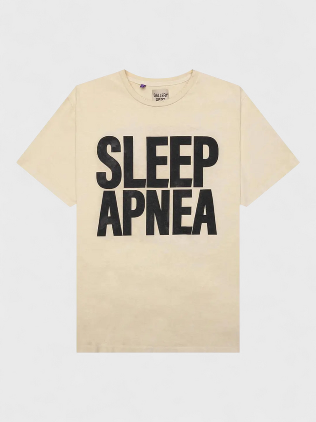 T-shirt Gallery Dept. Sleep Apnea Blank Print, blanc antique