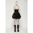 Dark in Love Harriet Punk Shiny PU Leather Layered Dress