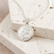 Classic Small St Christopher Necklace Sterling Silver 14mm