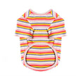 Summer Thin Cotton Breathable Striped T-shirt For Dogs And Cats