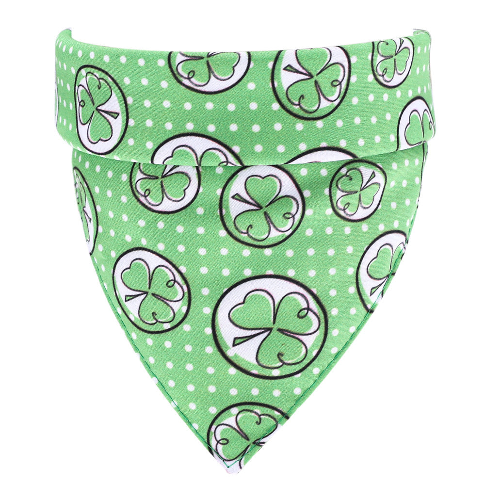 Pure cotton green pet scarf