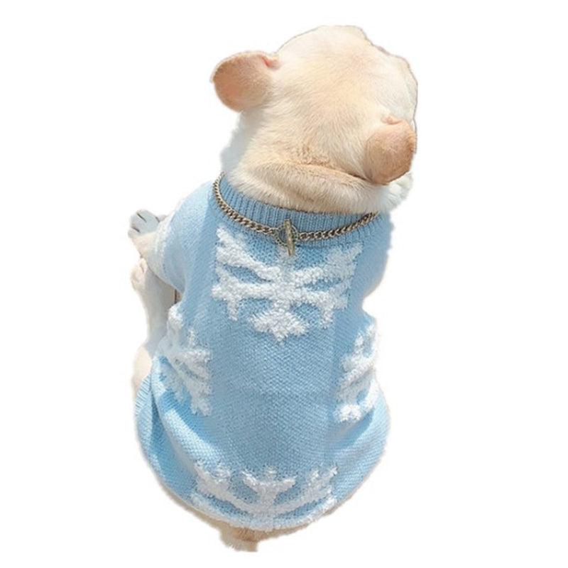 Cálido y grueso Teddy Otoño e Invierno Copo de Nieve Bichón Hiromi Suéter para Gato