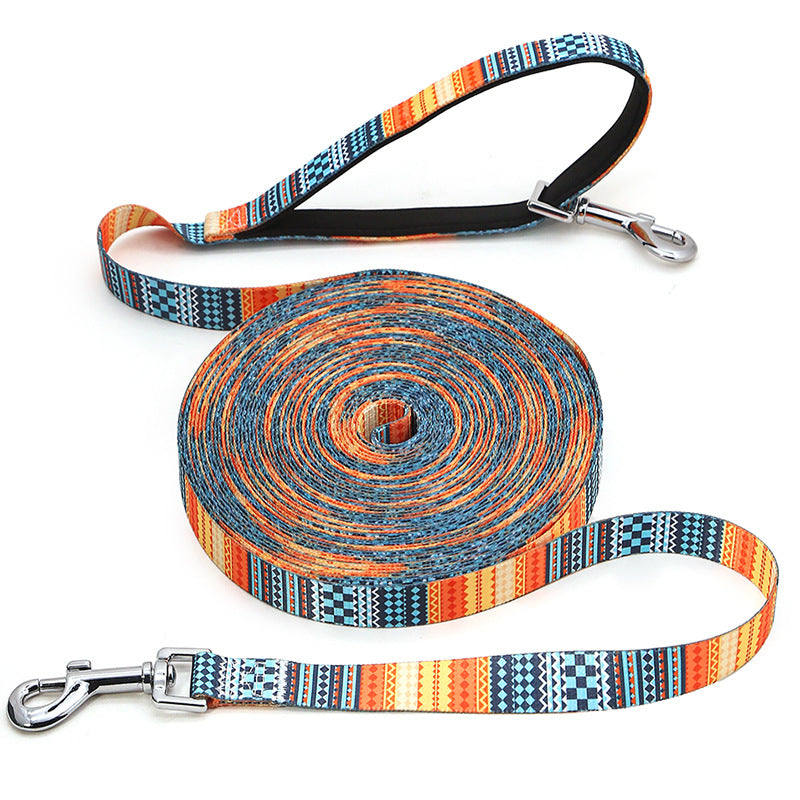 Correa de tracción para mascotas extralarga para perros grandes, medianos y pequeños, 15 metros, cuerda de adiestramiento libre, impresión personalizada, cuerda de adiestramiento de nivel competición