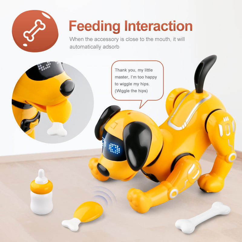 Robot Perro de Control Remoto Inteligente, Juguete Educativo Temprano para Niños, Interacción Padres-Hijos, Rompecabezas, Mascota Electrónica, Perro Cantante, Regalo para Niños