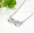 Valentine'S Day Gift  Sterling Silver Infinite Eternal Diamond Necklace  Sterling Silver Jewelry