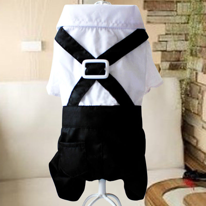 Teddy Dog British Bow Tie Suit Bib