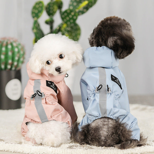 Wasserdichte Netzatmungsaktive Schweißabsorbierende Reflektierende Hunde-Regenjacke