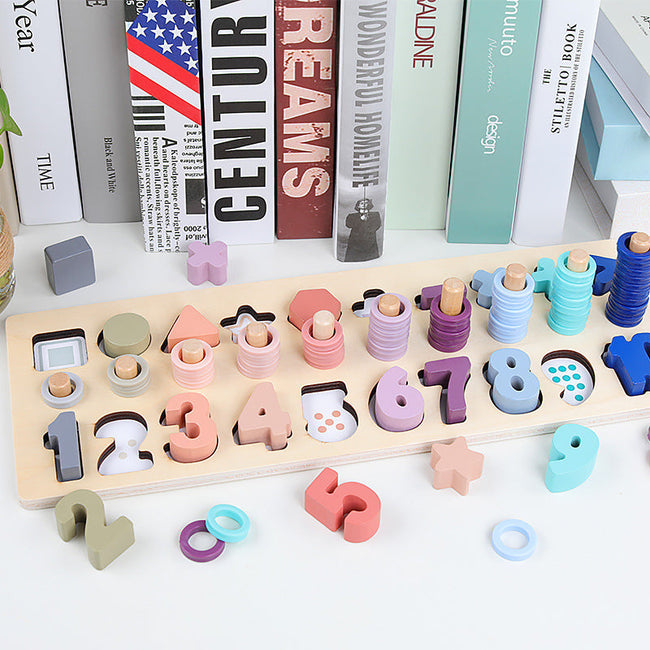 Holzbausteine Lernspielzeug für Kinder Lehrmittel zu Puzzles