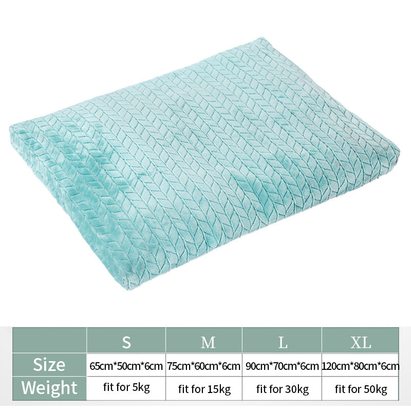 Dog Kennel Mat Bite Resistant Removable And Washable Sleeping Mat Warm Blanket