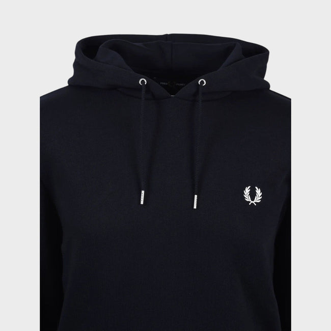 Sweat-shirt à capuche à détails contrastés noir