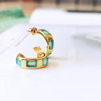 Cora Chunky Huggie Hoops Pariba Onyx