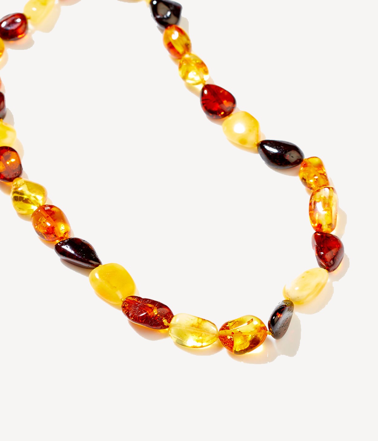 RAW Amber Multicolour Beaded Necklace 45cm