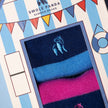 Beach Hut Sock Box - 2 Pairs of Bamboo Socks (His)