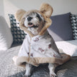 Pet Herbst- und Winter-dicker, warmer Angora-Umhang mit Haarausfall, bedruckt, kleine Decke