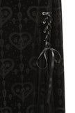 Banned Trivia Goth Velvet Skirt in Black