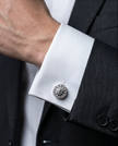 Radiant Crystal Flower Burst Cufflinks