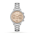 Hugo Boss Women's 1502565 Pandora Silver-Tone Stainless Steel Watch with Rose Gold Dial