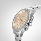 Hugo Boss Women's 1502565 Pandora Silver-Tone Stainless Steel Watch with Rose Gold Dial