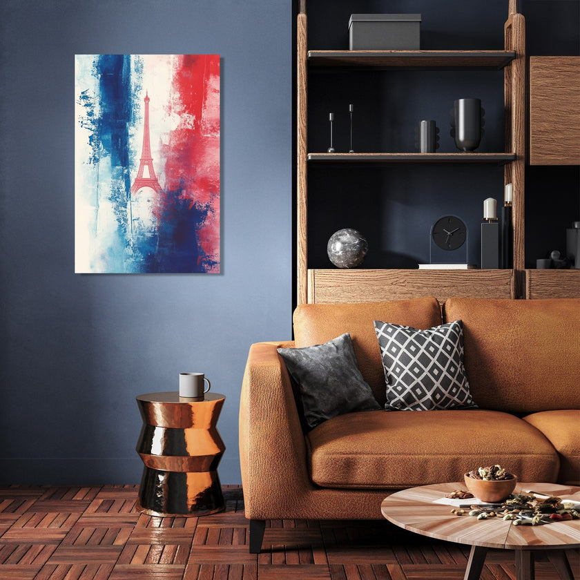 Eiffel Glow Flag Canvas