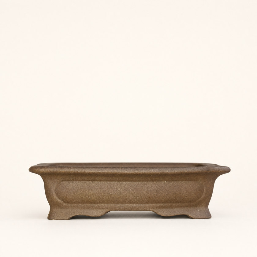 17cm Premium Unglazed Bonsai Pot | Rectangle | 17cm x 13cm x 5cm | Brown