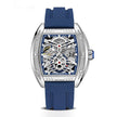 Men's Wine Barrel Type Mechanical Watch Silicone Tape