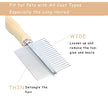 Dog Cat Pet Comb Double Sided Grooming Brush Metal Comb For Loosening Up Removing Mats Debris Tangles And Knots Wooden Handle Stainless Steel Tooth Perfect For Pets