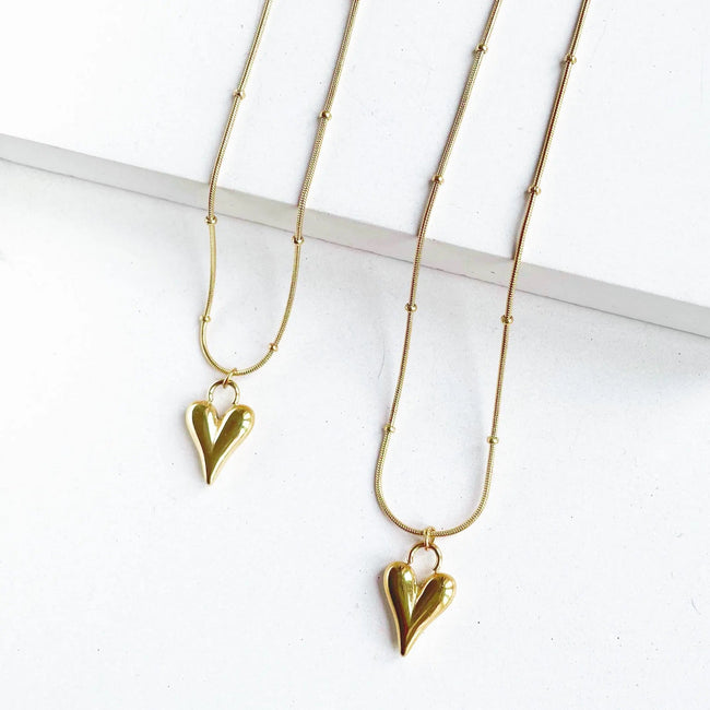Marlie Gold Stylised Heart Chain