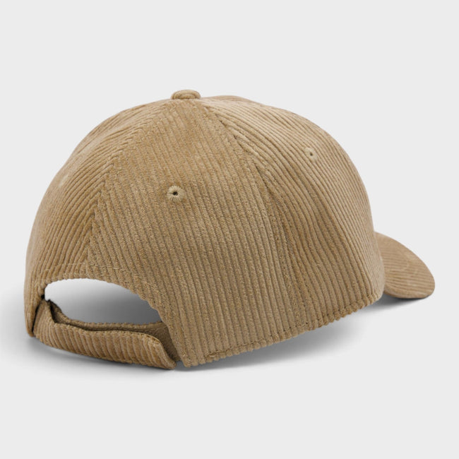 Casquette à logo en velours côtelé beige