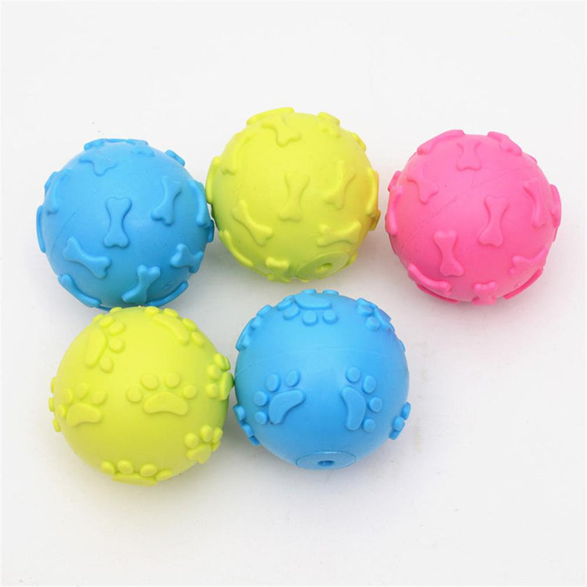 TPR rubber whistle ball pet toy
