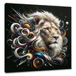 Lion's Abstract Majesty Canvas