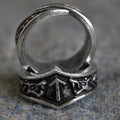 Tiwaz Letter T Rune Ring - Adjustable