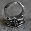 Tiwaz Letter T Rune Ring - Adjustable