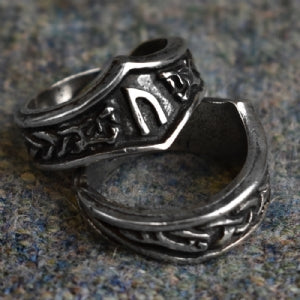 Uruz Letter U or V Rune Ring - Adjustable