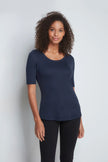 Half Sleeve Cotton Modal Scoop Neck T-Shirt