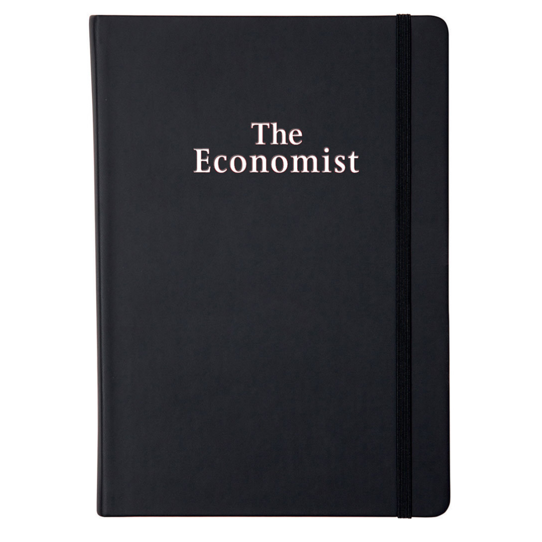 The Economist A5 Soft Touch Notebooks - Ruled - Black