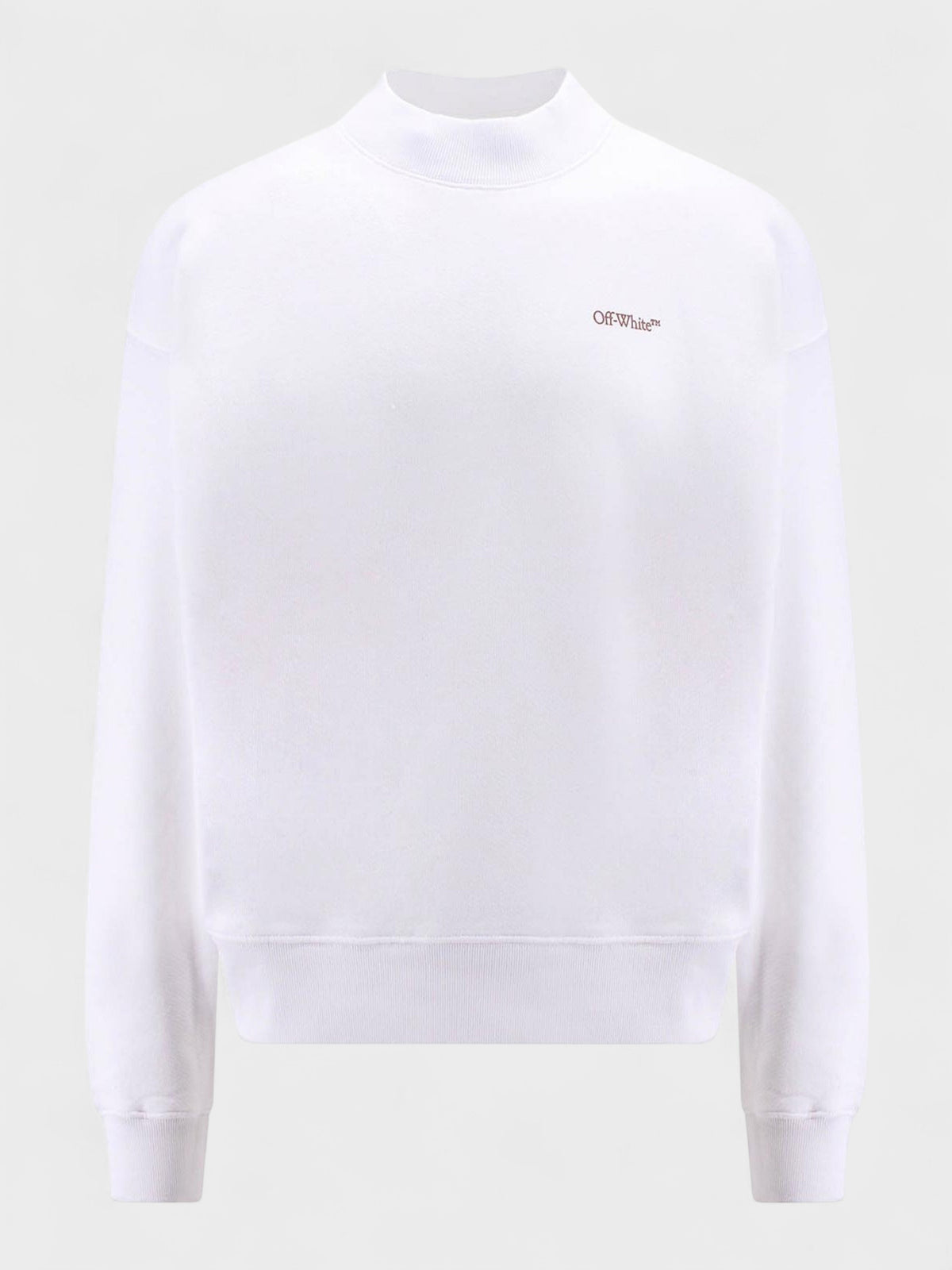 Bílá mikina Off-White Scratch Arrow Skate Crewneck