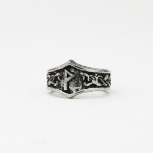 Wunjo Letter W rune Ring - Adjustable