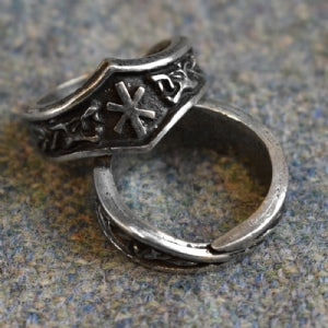 Jera Letter J Rune Ring - Adjustable