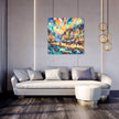 Whimsical Seaside Village Canvas