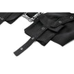 Dark in Love Evangeline Buckled Utility Crop Top in Black