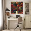 Autumn Lake Tranquillity Canvas