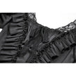 Dark in Love Seraphina Ruched Puff Sleeve Corset Top in Black