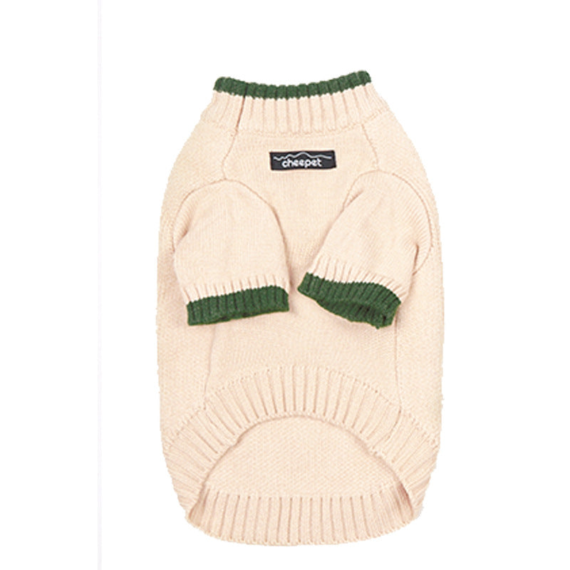 Contrast Color Two Legs Fall Winter Fashion Pet Sweater