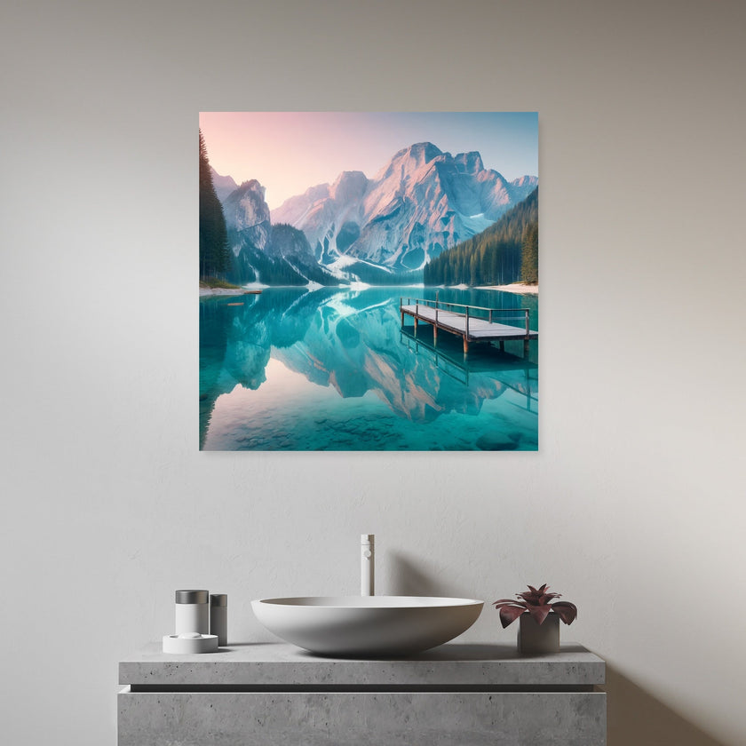 Mountain Lake Serenity Canvas