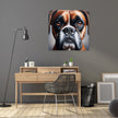 Gentle Gaze Boxer Dog Portrait Canvas