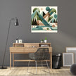 Geometric Landscape Canvas