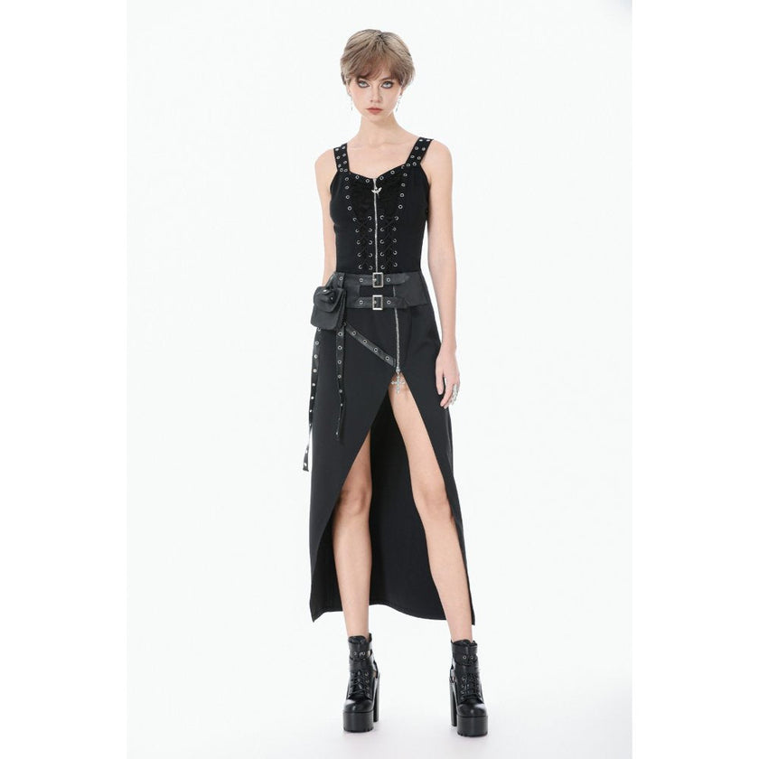 Dark in Love Punk Lace-Up Corset Style Top