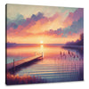 Sunset Lakeside Canvas
