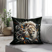 Lion's Abstract Majesty Cotton Cushion