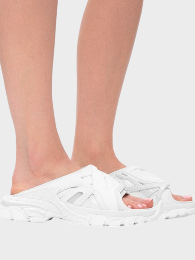 Sandalia Balenciaga Track Slide blanca